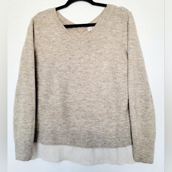 LOFT Ann Taylor Women's Business/Office Pullover Sweater Layered Soft Acryl Med - Picture 2 of 13